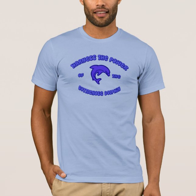 Spannen Sie den Power des Bottlenose-Delphins vor T-Shirt (Vorderseite)