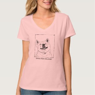 spannender Slogan mit lustigem akita lächelnden H T-Shirt