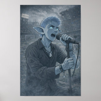 Spannung / Sänger / Fußballstadion Poster