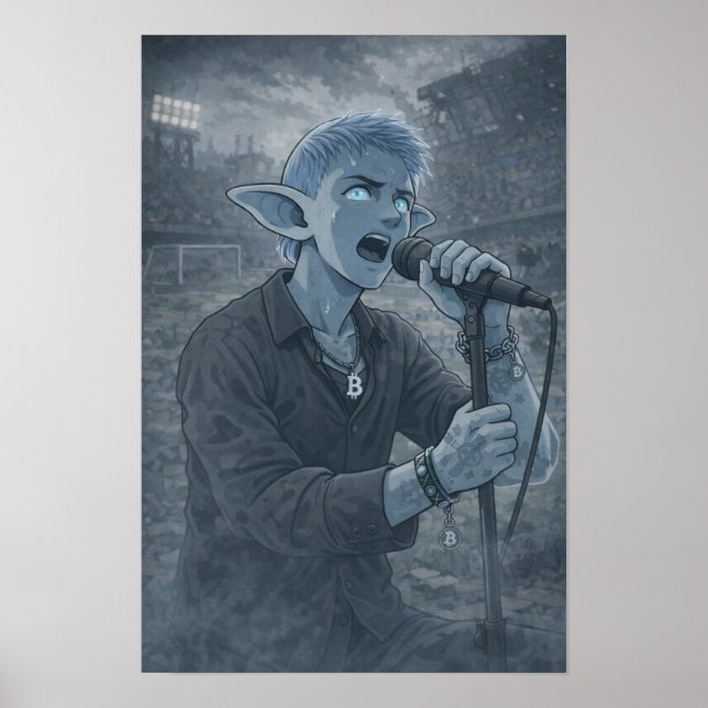 Spannung / Sänger / Fußballstadion Poster (Vorne)