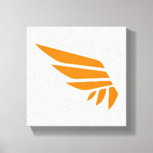 SPANNWEITE Ikonen-Leinwand-Druck (orange) Leinwanddruck