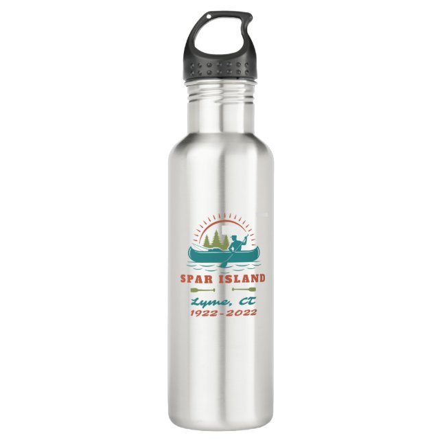 Spar Island Merch Edelstahlflasche (Vorderseite)