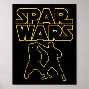 Spar Wars Martial Arts Taekwondo Karate Das Lustig Poster