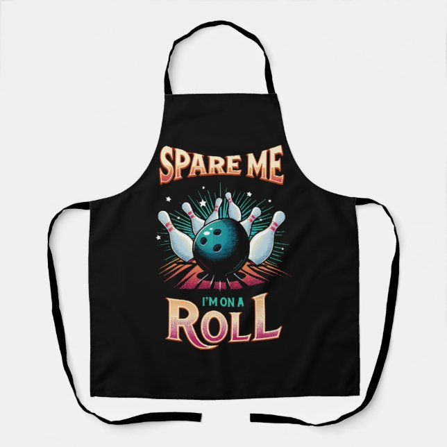 Spare me on a Roll - Bowling Schürze (Vorderseite)