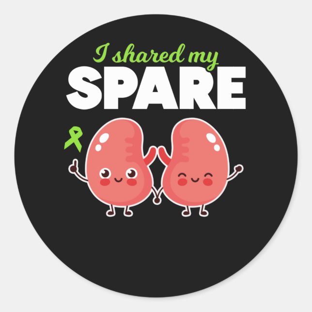 Spare Organtransplantation Runder Aufkleber (Vorderseite)