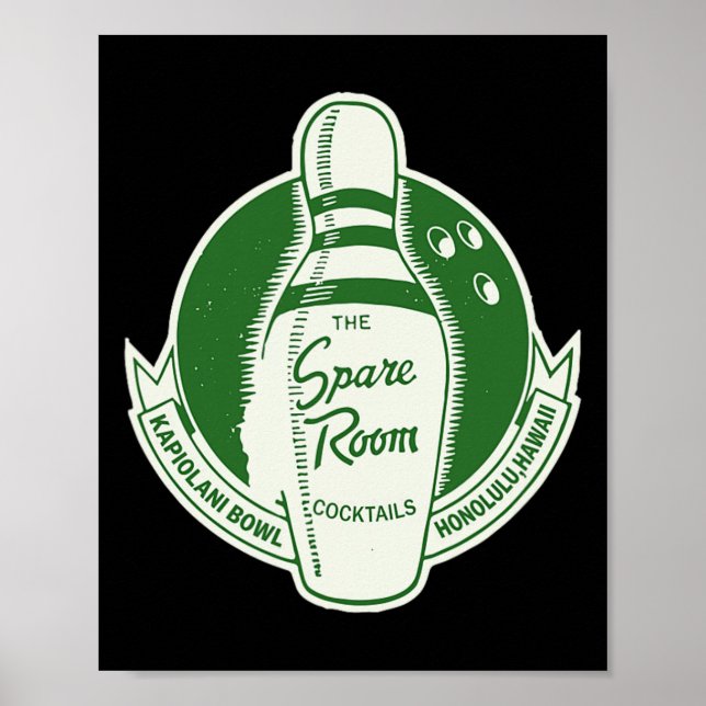 Spare Room Bowling Schwanz Lounge Honolulu Poster (Vorne)