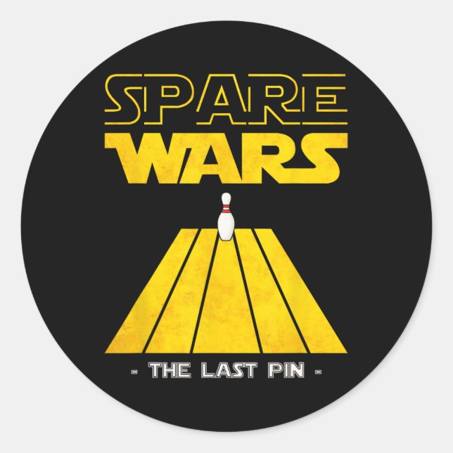 Spare Wars Letztes Button Bowling Bowler Bowling P Runder Aufkleber (Vorderseite)