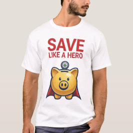 Spare wie ein Held – Super Sparschwein  T-Shirt