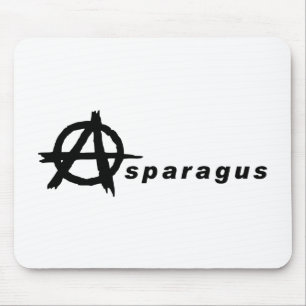 Spargel mit Anarchie-Symbol Mousepad