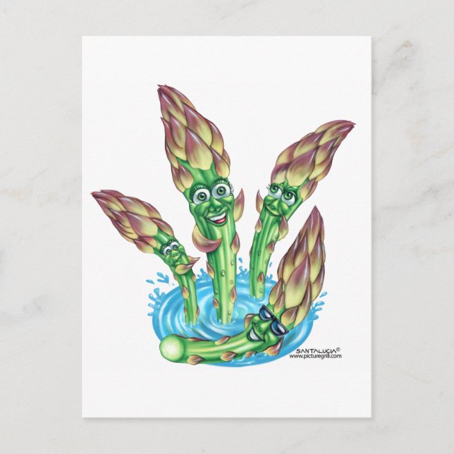 Spargel Postkarte (Vorderseite)