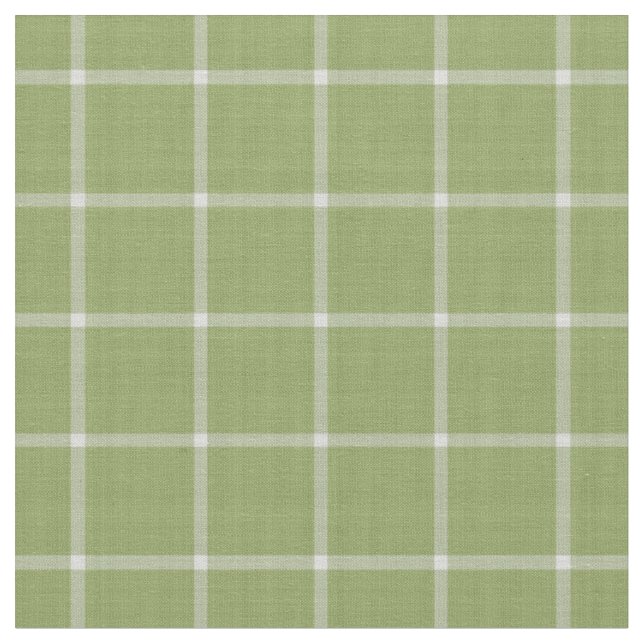 Spargelgrünes Fensterpaneel-Karo-Gingham Stoff (Nahaufnahme)