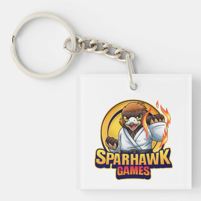 SparhawkGames + Dojo Squad Logo-Schlüsselring Schlüsselanhänger (Vorderseite)
