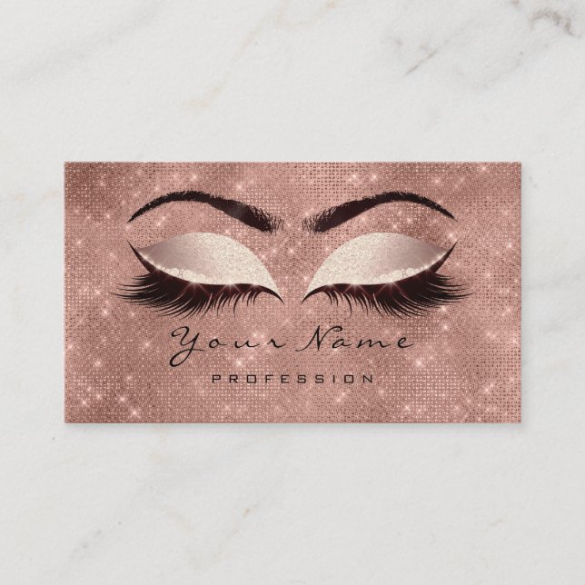 Spark Blush Glitzer Makeup Artist Lashes Visitenkarte (Vorderseite)
