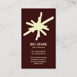 Spark - Creme auf Dk Brown Visitenkarte