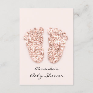 Spark Glitzer Tropfen Rose Baby Shower Girl Boy Fe Einladung