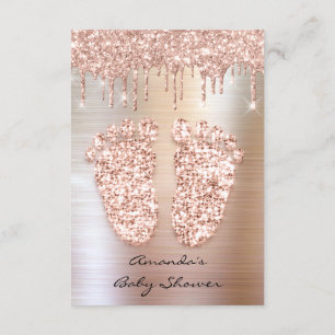 Spark Glitzer Tropfen Rose Metallic Babydusche Fee Einladung