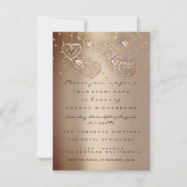 Spark Glitzer Tropfen Rose Mütter Party Tee Einladung