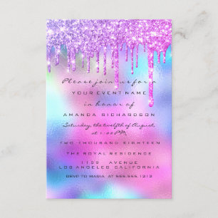 Spark Glitzer Tropfen Silver Einicorn Pink Bride 1 Einladung