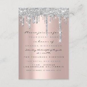 Spark Glitzer Tropfen Silver Lux Bridal Sweet 16. Einladung
