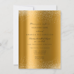 Spark Metallic Gold Glitzer Sand Formal Elegant Einladung