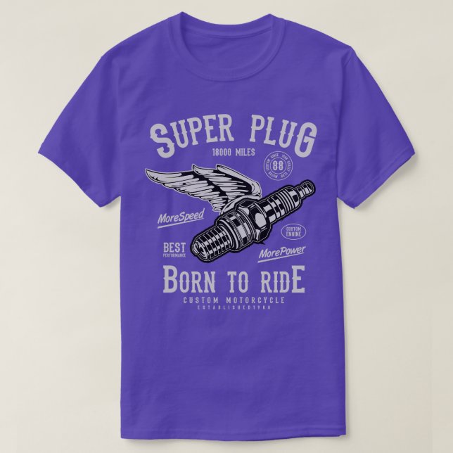 Spark Plug-Motorrad T-Shirt (Design vorne)