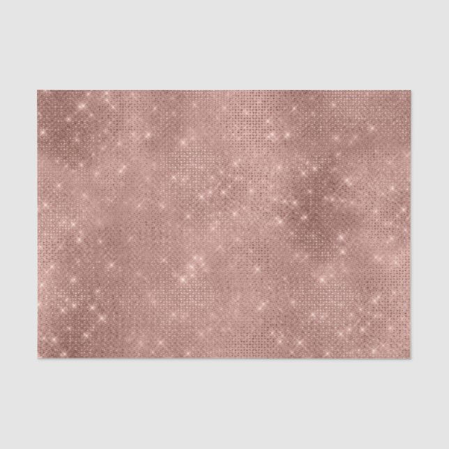 Spark Rose Gold Blush Glitzer Powder Bridal Sweet Seidenpapier (Vorderseite)