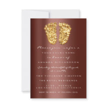 Spark Tropfen Gold Royal Brown Baby Shower Fee Boy