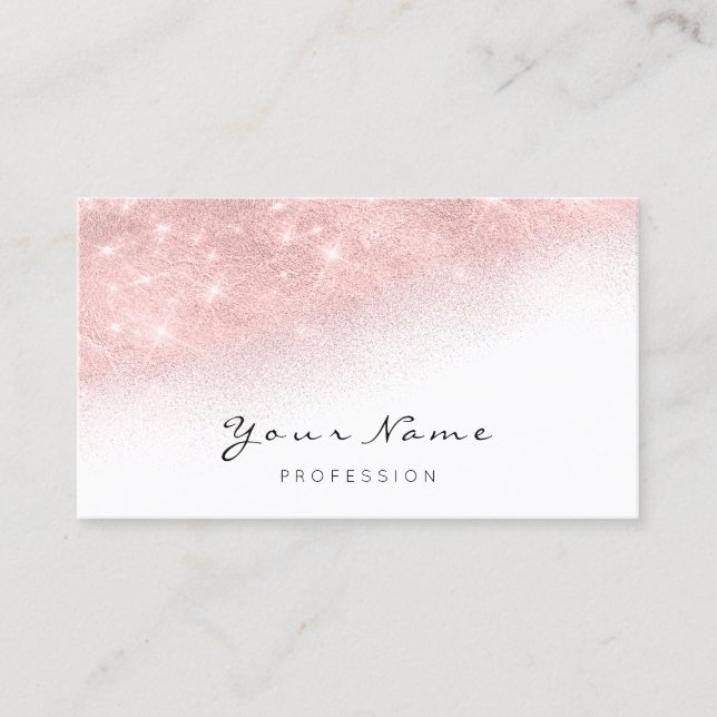 Spark White Glitzer Makeup Artist Lashes Visitenkarte (Vorderseite)