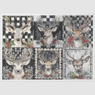 Sparke Deer Squares, Rentier Seidenpapier