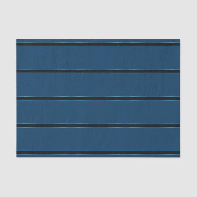 Sparking Metallic dick Blue Stripes Seidenpapier (Vorderseite)