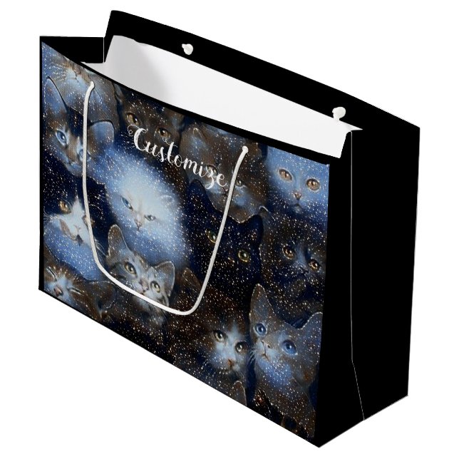 Sparkings chats Grand sac cadeau (Devant Angle)