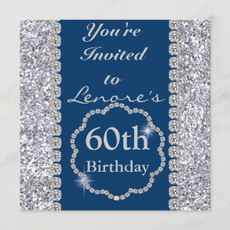 Sparkle 60e anniversaire de fête Invitation ROYAL 