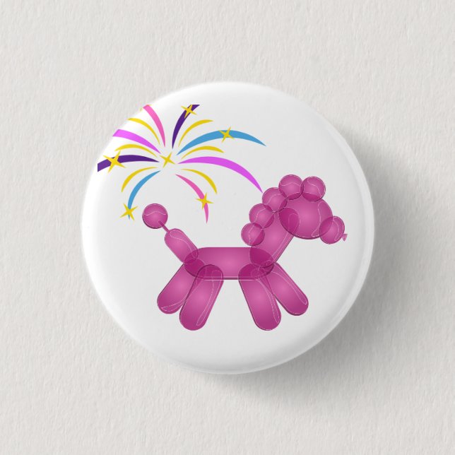 Sparkle Balloon Pony Party Animal Button (Vorderseite)