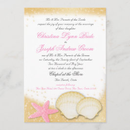 Sparkle Beach Muscheln und Starfish Einladung