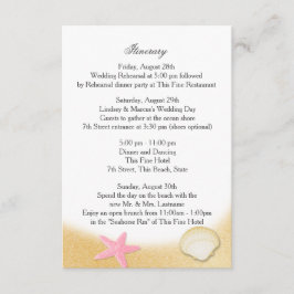 Sparkle Beach Seashell Pink Hochzeitstag Einladung