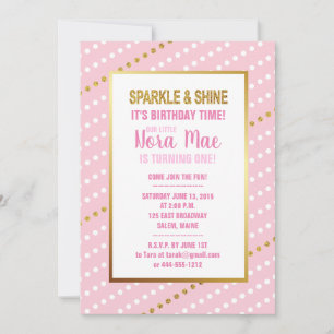 Sparkle Birthday Girl Einladung