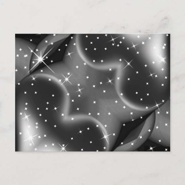 Sparkle Black Hearts Postkarte (Vorderseite)