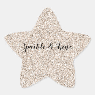 Sparkle Blush Cream Glitz Glitzer Stern-Aufkleber