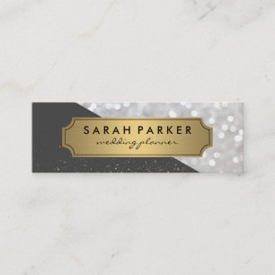 Sparkle Bokeh mit dem Metallic-Gold-Siegel für Imi Mini Visitenkarte