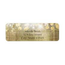 Sparkle Bright Lights Rustic Gold Einladung