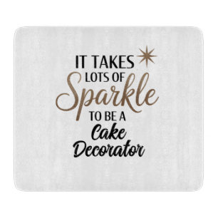Sparkle Cake Decorator Schneidebrett