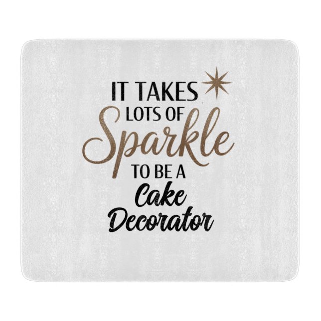 Sparkle Cake Decorator Schneidebrett (Vorderseite)