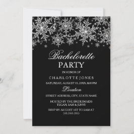 Sparkle Crystal Snowflake Junggeselinnen-Abschied Einladung