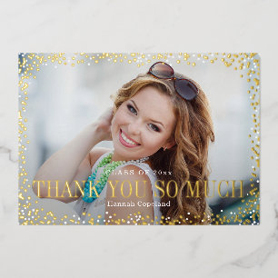Sparkle Delight Foil Abschluss Danke Karte
