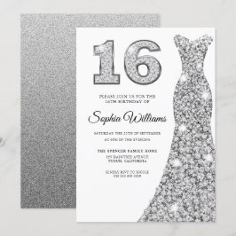 Sparkle Diamond Dress 16. Geburtstag Sweet 16 Einladung