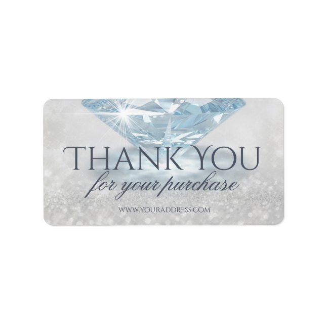 Sparkle Diamond Jewelry Designer Merci Sticker (Devant)