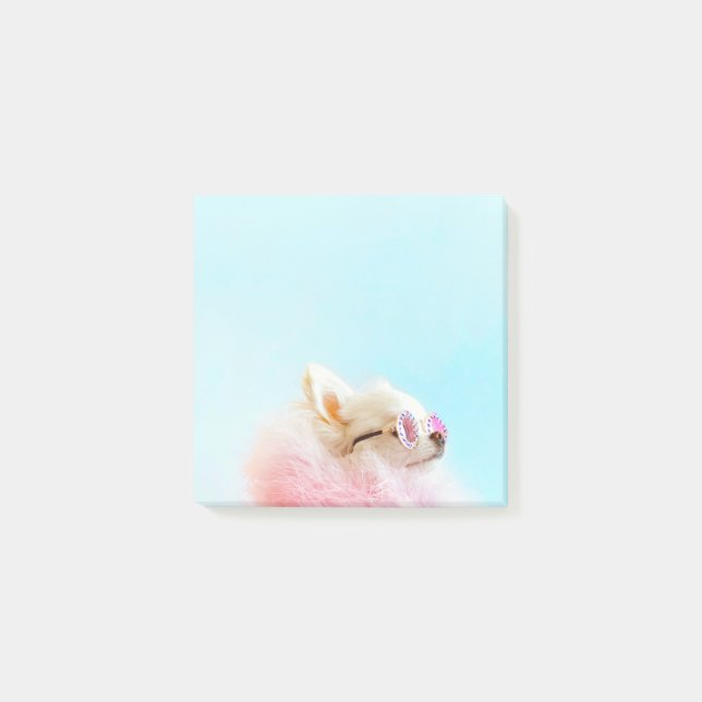 Sparkle Die Tiny Chi | Dog Lover Glam Personal Post-it Klebezettel (Vorderseite)