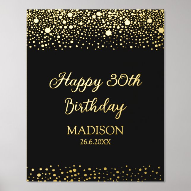 Sparkle Dots Birthday Foil Prints Foliendrucke (Vorderseite)