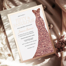 Sparkle Dress Womans 50th Birthday Party Rose Gold