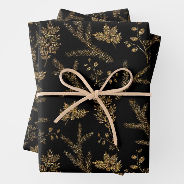 Sparkle Elegante Schwarzes Meer Geschenkpapier Set (Beispiel)